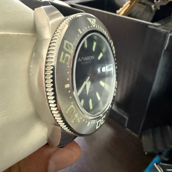 Aragon Divemaster Watch with Black and Green Dial Japanese NH35A Automatic - Picture 3 of 13
